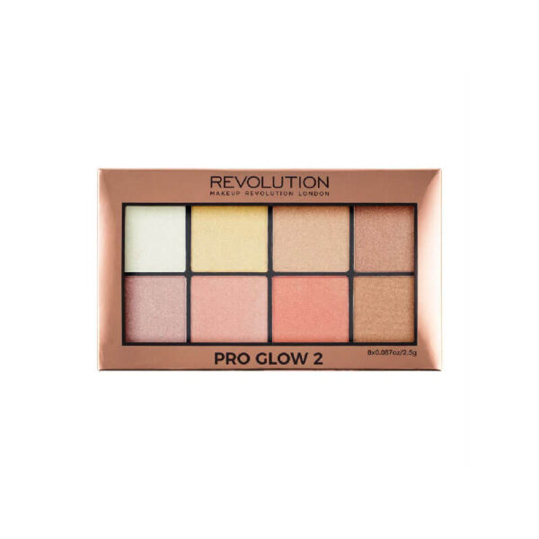 MAKEUP REVOLUTION Pro Glow 2 Highlighter Illuminateur Palette - Image 2