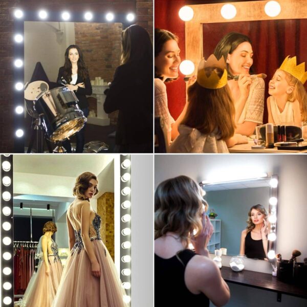 Hollywood LED lights for mirror, USB cable, 10pcs - Image 4